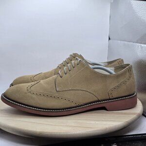 Men's Size 12 M - Cole Haan Beige Tan Wingtip Derby Franklin Shoes Oxford C11430